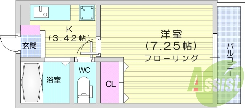 写真は別部屋です。都市ガス、インターネット無料