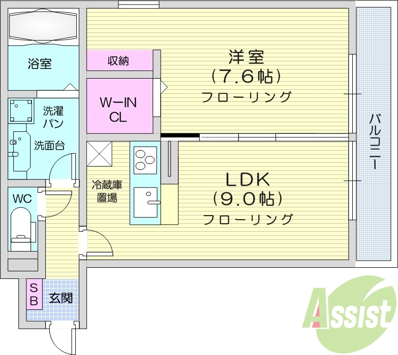 写真は別室です。1LDK、インターネット無料、浴室乾燥機