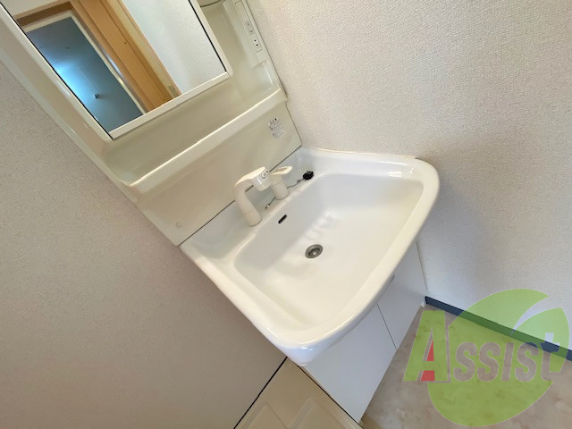 脱衣所内にある洗面化粧台です、身だしなみはこちらで 脱衣所内にある洗面化粧台です、身だしなみはこちらで