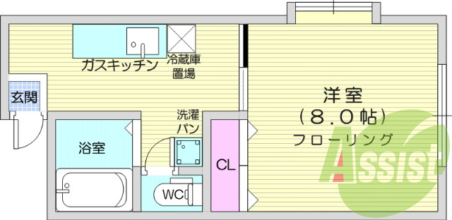 １*、エアコン、ウォシュレット、角部屋。