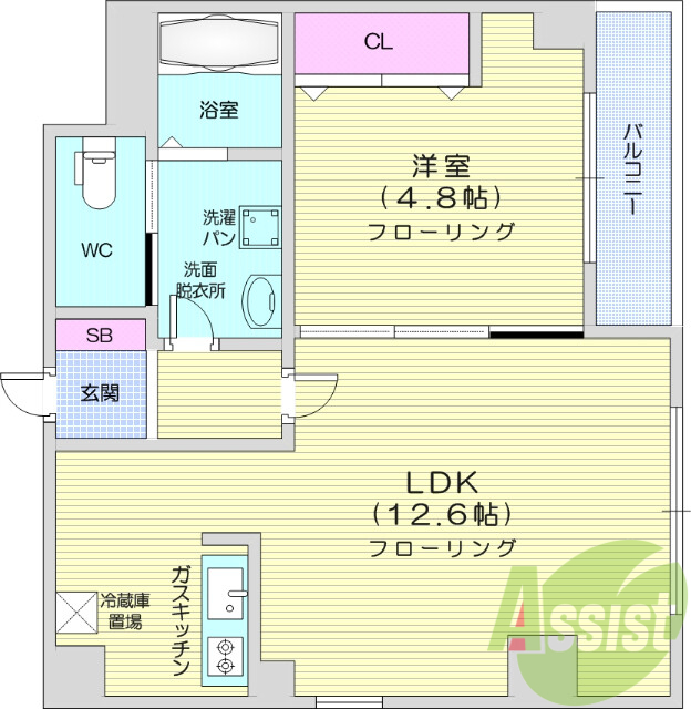 お写真は402号室のものです。参考にしてくださいませ。