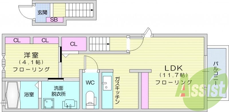 2階の間取り図