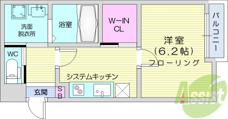 1K、追い焚き機能、2口IHクッキングヒーター、エアコン