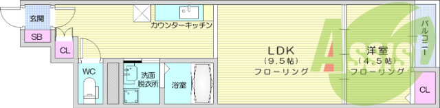 1階の間取り図
