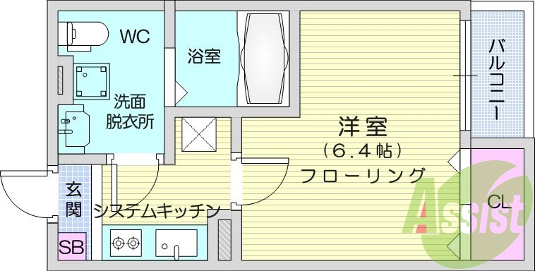 １K、追い焚き機能、温水洗浄便座、TV付きインターホン