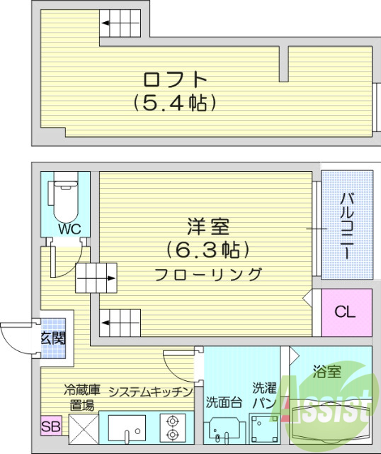 1階の間取り図