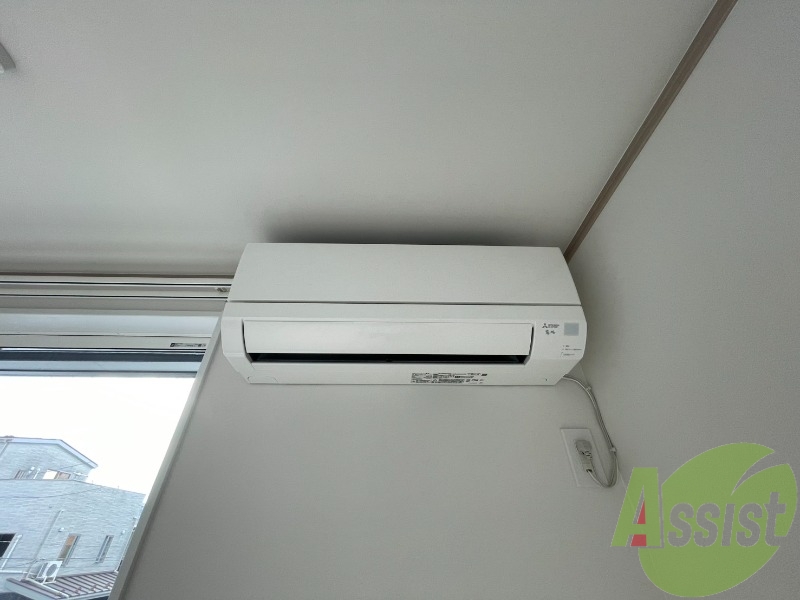 エアコン付きです!夏でも冬でも安心ですね。 エアコン付きです!夏でも冬でも安心ですね。