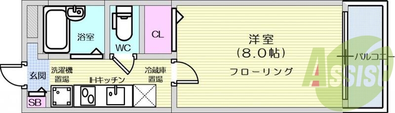 1K、オートロック、システムキッチン、光ファイバー、エアコン