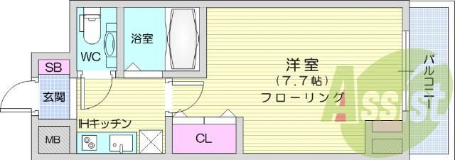 １Ｋ、セパレート、オール電化、クローゼット、オートロック