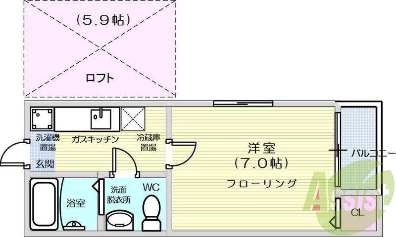 2階の間取り図