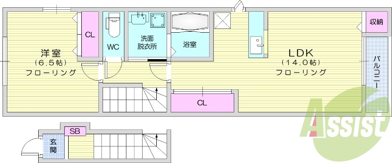 2階の間取り図