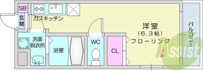 1K、追炊き機能、エアコン、オートロック付き、温水洗浄便座