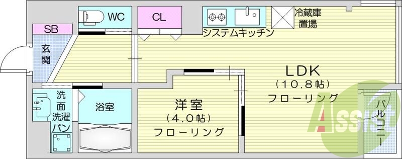 1LDK・24時間対応・インターネット使用無料・オートロック