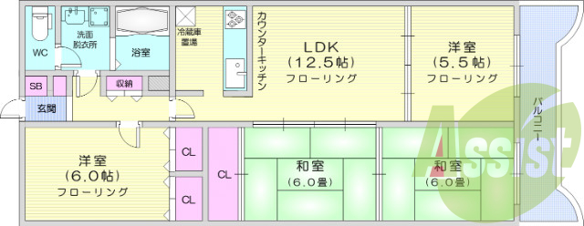 4LDK、温水洗浄便座、エアコン、都市ガス。
