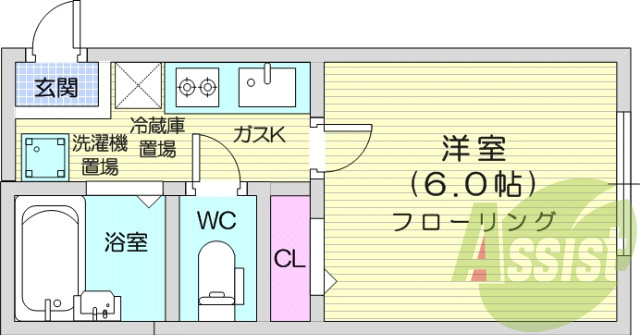 １K・電子キー・TV付きインターフォン・エアコン・ネット無料