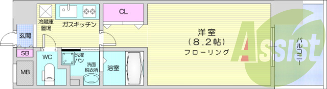 1K、オートロック、システムキッチン、ウォシュレット