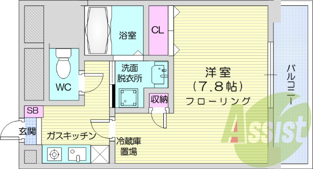 1K、BT別、オートロック、