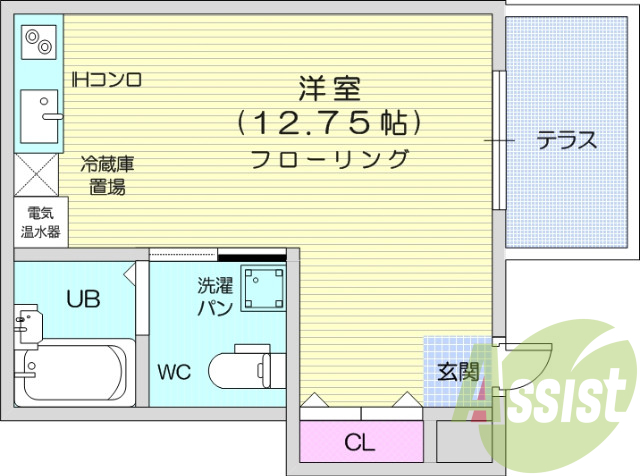 １R、オール電化、システムキッチン、Bフレッツ
