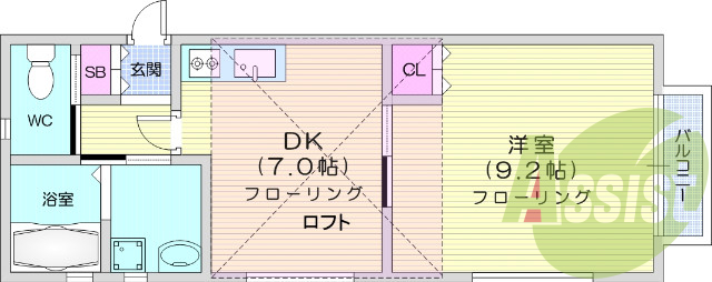 独立洗面台、BT別、室内洗浄機置き場、給湯