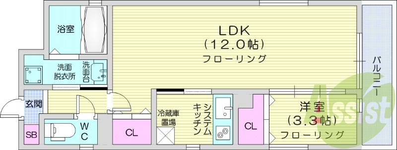 4階の間取り図