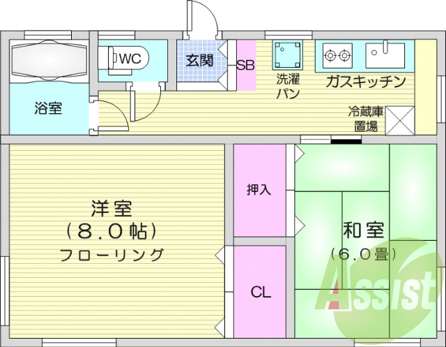 2階の間取り図