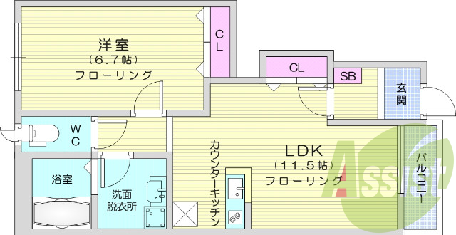 1階の間取り図