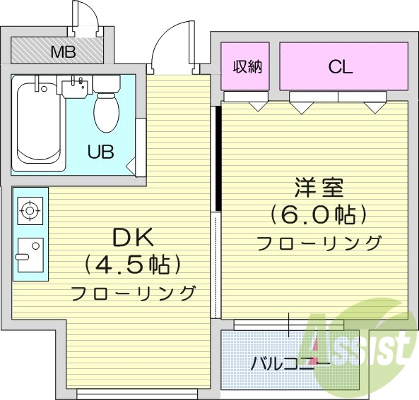 6階の間取り図