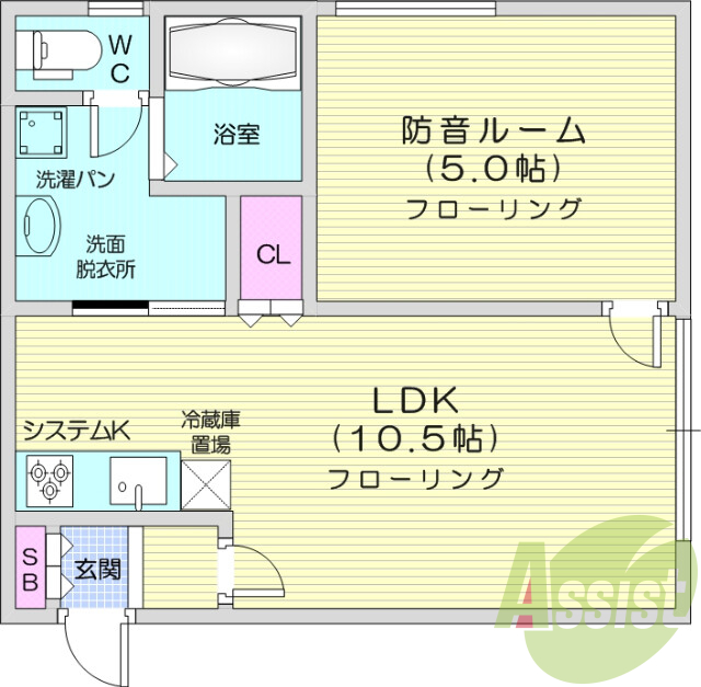 1LDK、エアコン、浴室乾燥機、追い炊き