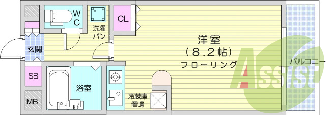 お写真は403号室のものです。参考にしてくださいませ。