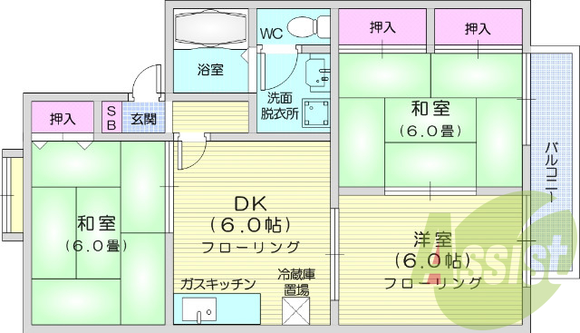 B・Ｔ別、シャワー、追い焚き機能、エアコン、バルコニー。