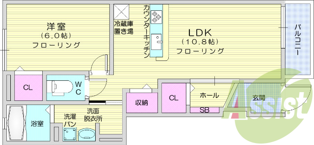 お写真は102号室のものです。参考にしてくださいませ。