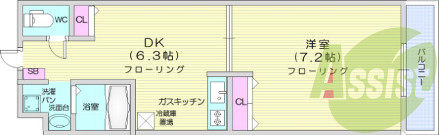 お写真は207号室のものです。参考にしてくださいませ。