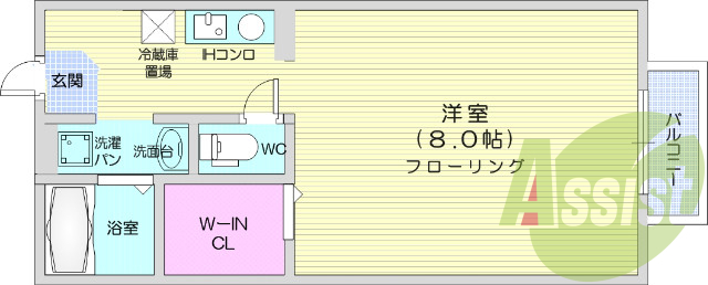 1K・バストイレ別・追い焚き・カードキー