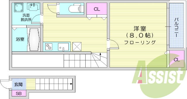 1K、IHクッキングヒーター、追い焚き、ウォシュレット