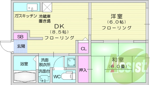 お写真は101号室のものです。参考にしてくださいませ。