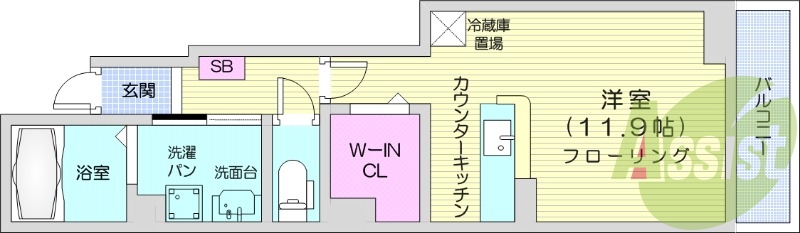 1R、独立洗面台、追焚機能、インターネット無料