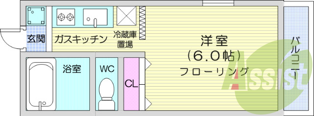 お写真は103号室のものです。参考にしてくださいませ。