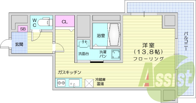 2LDK、食洗器、オートロック、インターネット無料