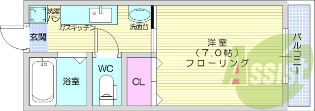１Ｋ、光ファイバー、ネット使用料無料、モニター付インターホン