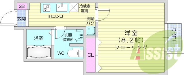 1K、インターネット無料、IH クッキングヒーター