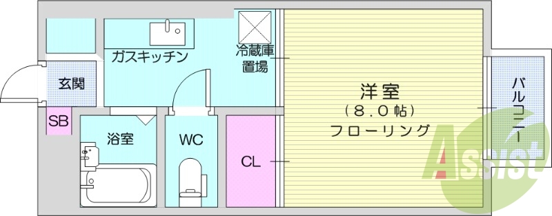 １K、温水洗浄便座、ＴV付インターホン、エアコン