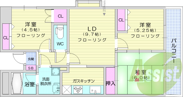 3階の間取り図