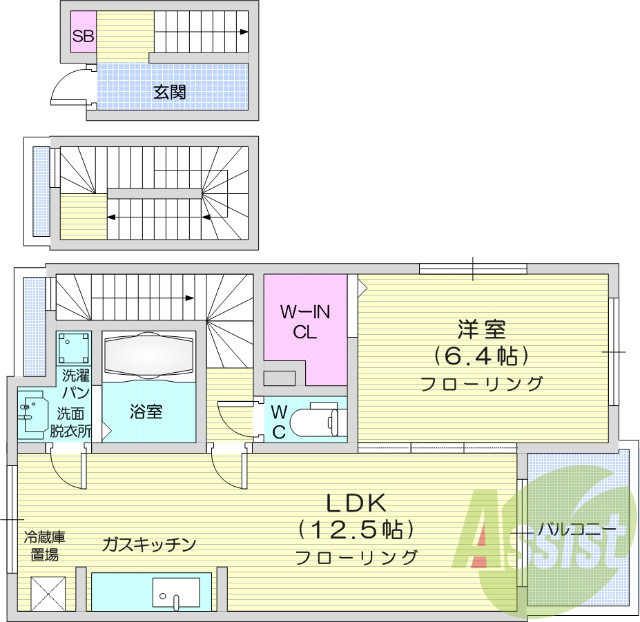 1LDK・ウォークインクローゼット・浴室乾燥機