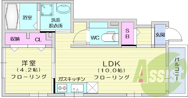 角部屋、浴室乾燥機、シャンプードレッサー