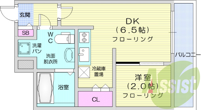 1DK、ネット無料、洗面所独立、バストイレ別、エアコン