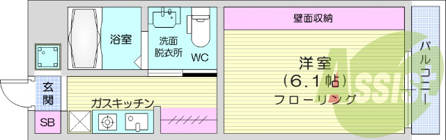 1K、浴室乾燥、浴室TV、追い焚き、ペット相談、ネット無料