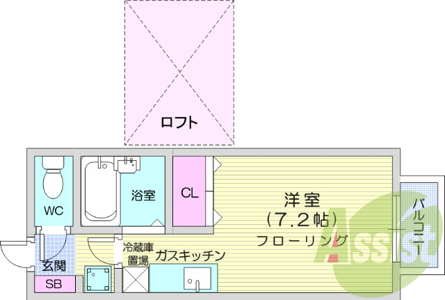 ワンルーム、エアコン、バストイレ別、インターホン