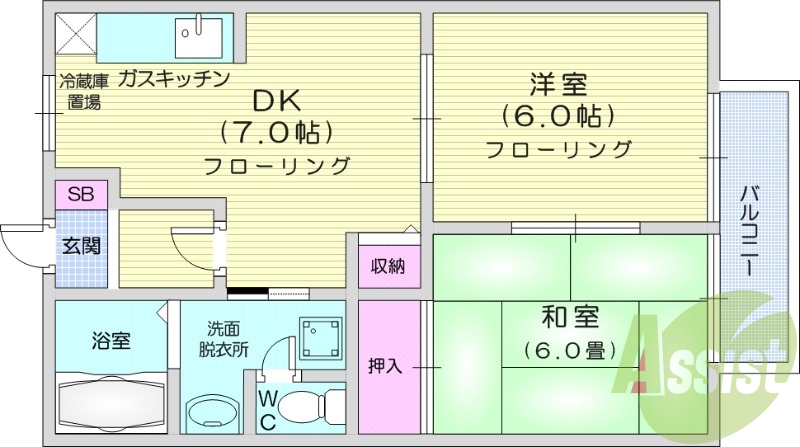 1階の間取り図