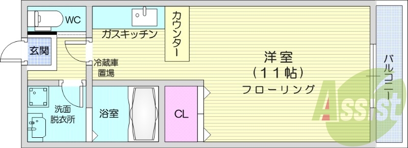 １R、独立洗面台、インターネット無料、宅配BOX