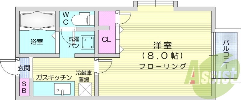 お写真は101号室のものです。参考にしてくださいませ。